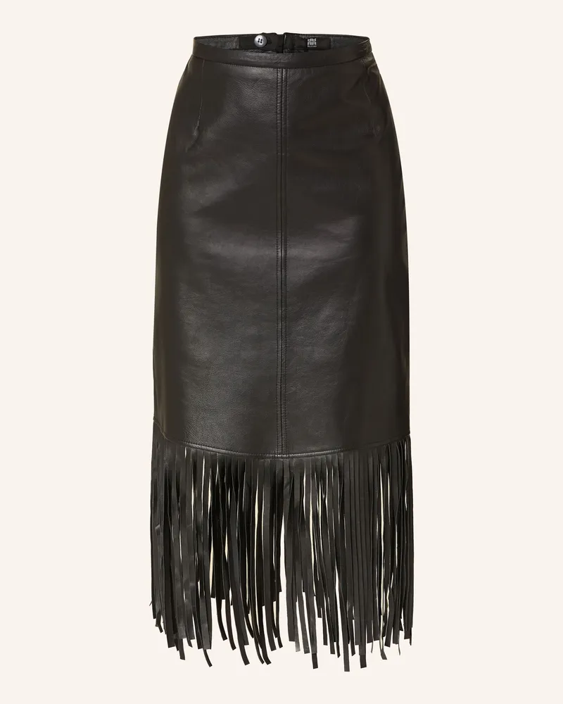 Riani Lederrock schwarz Schwarz