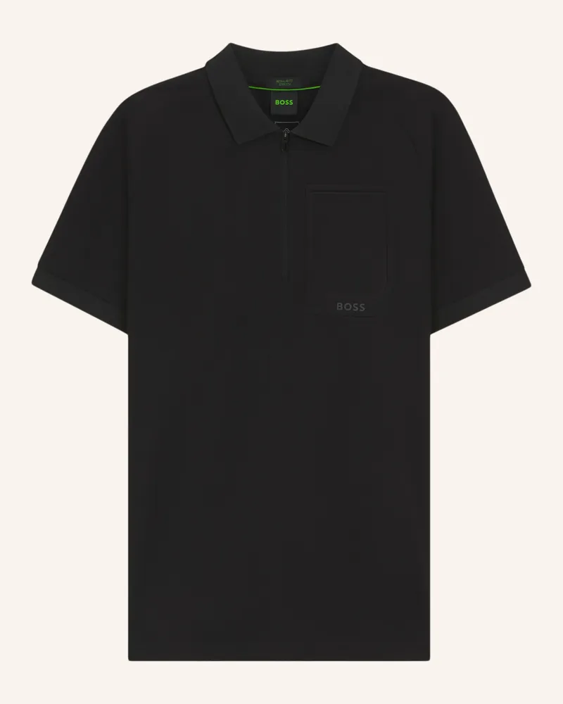 HUGO BOSS Poloshirt POLO URBAN TECH Regular Fit Schwarz