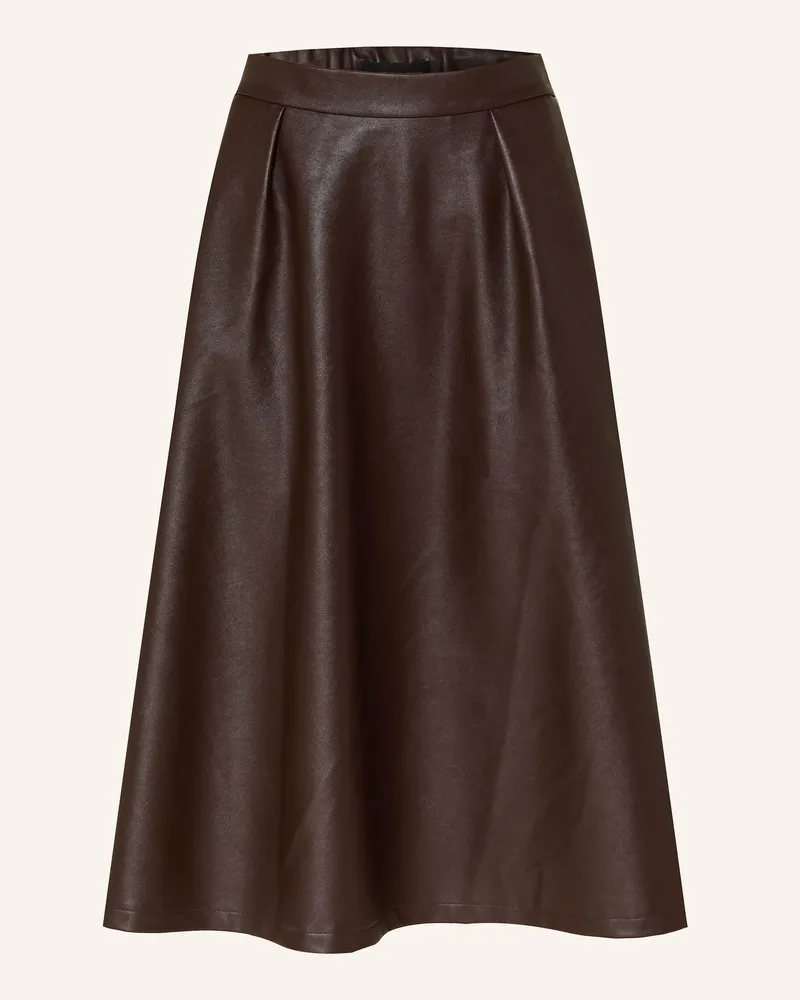 S.Oliver Rock in Lederoptik Dunkelbraun