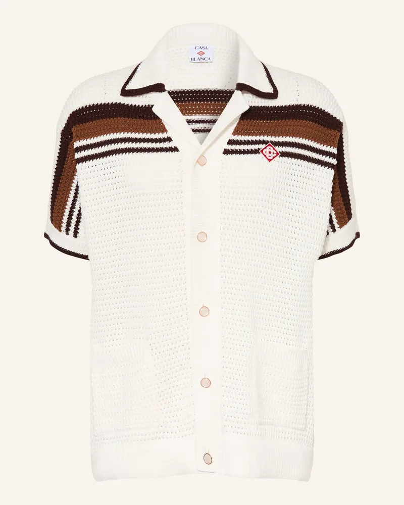 Casablanca Paris Resorthemd Comfort Fit weiss Creme