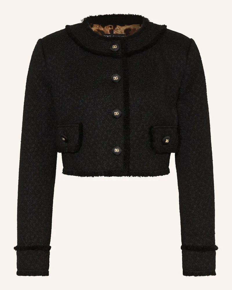 Dolce & Gabbana Cropped-Jacke Schwarz