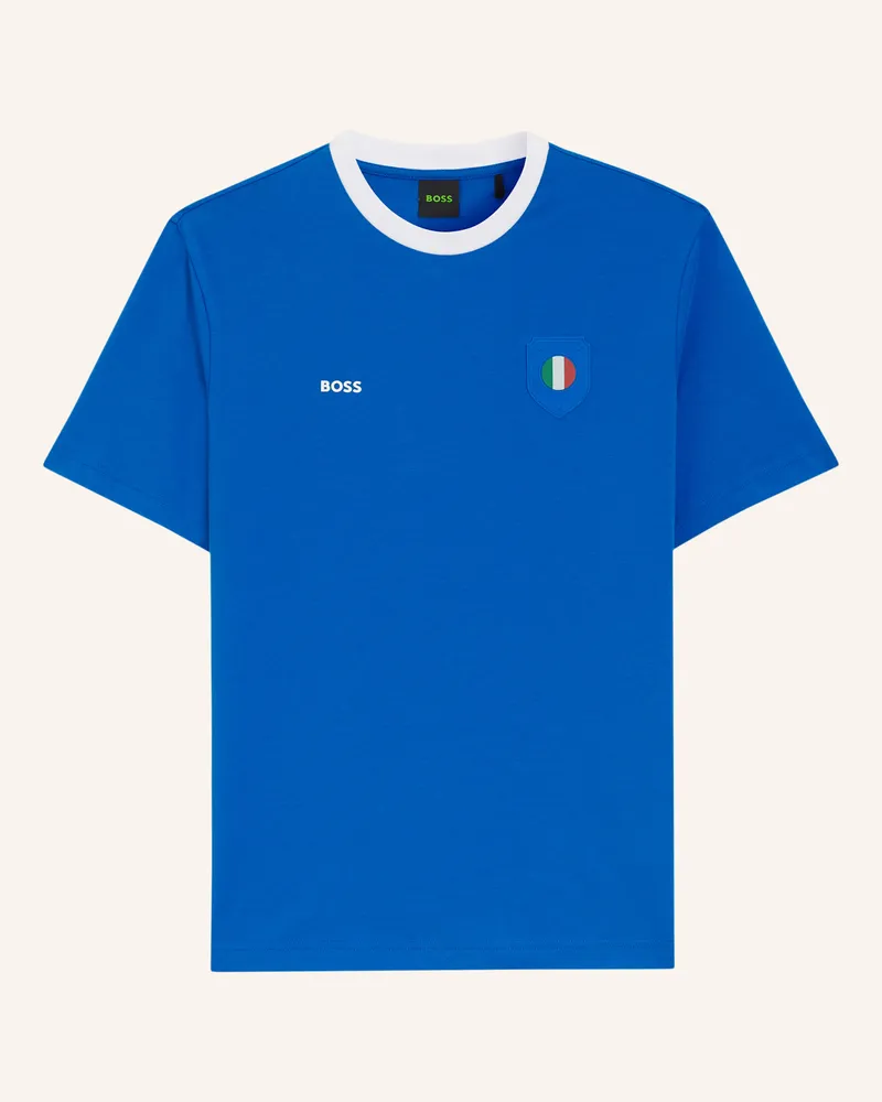 HUGO BOSS T-Shirt TS_BB BC LUX TEE Regular Fit Blau