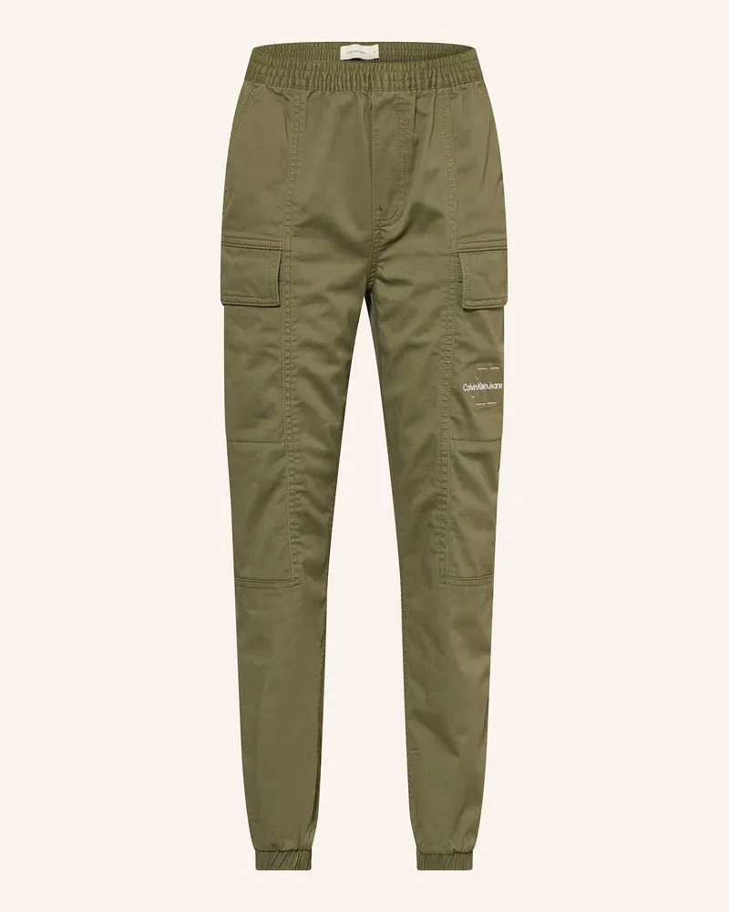 Calvin Klein Cargohose gruen Oliv