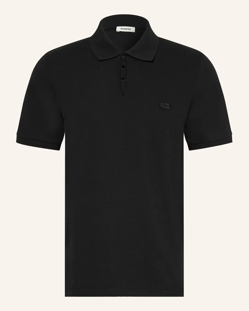 Sandro Piqué-Poloshirt Regular Fit Schwarz