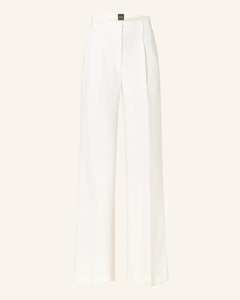 HUGO BOSS Marlenehose Tiwi weiss Ecru