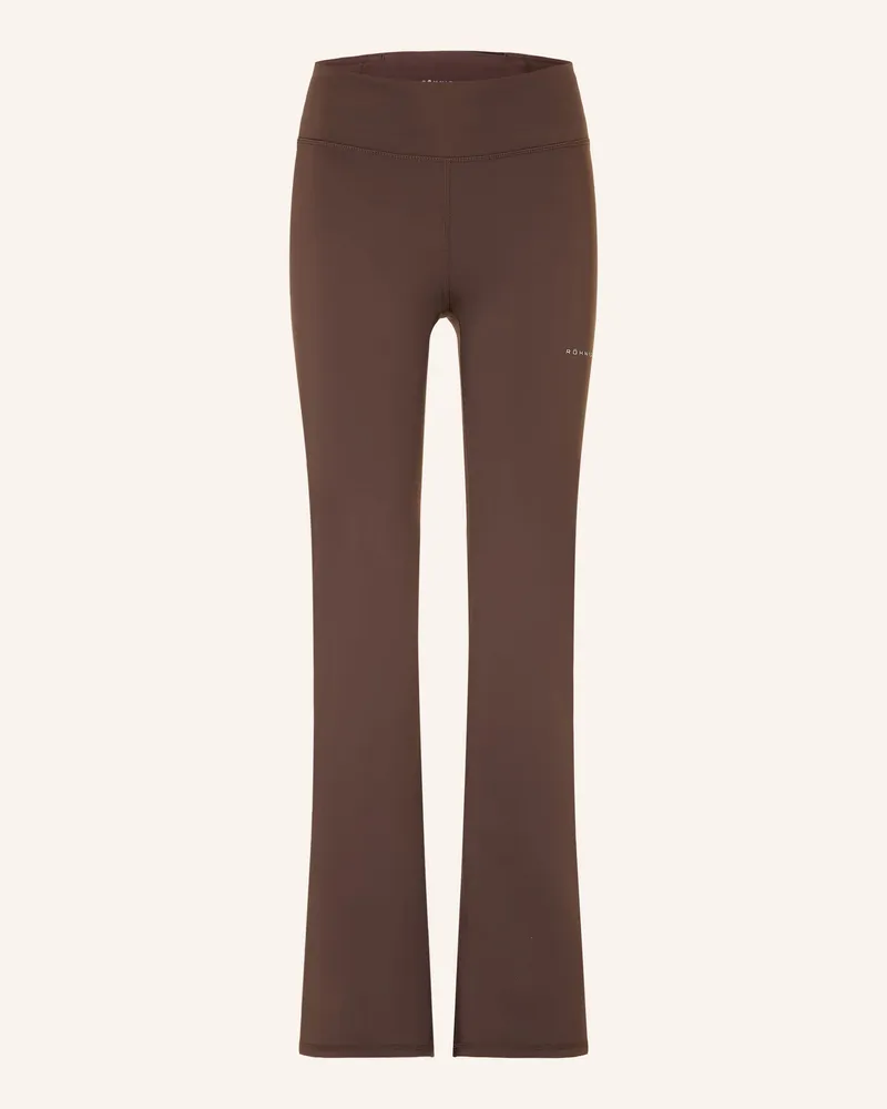 Röhnisch Tights Thermaflow Flare High Waist braun Dunkelbraun