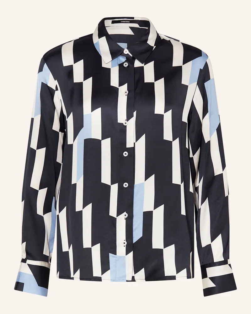 someday. Hemdbluse ZINNOVA aus Satin Dunkelblau