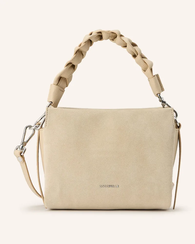 Coccinelle Schultertasche beige Hellbraun