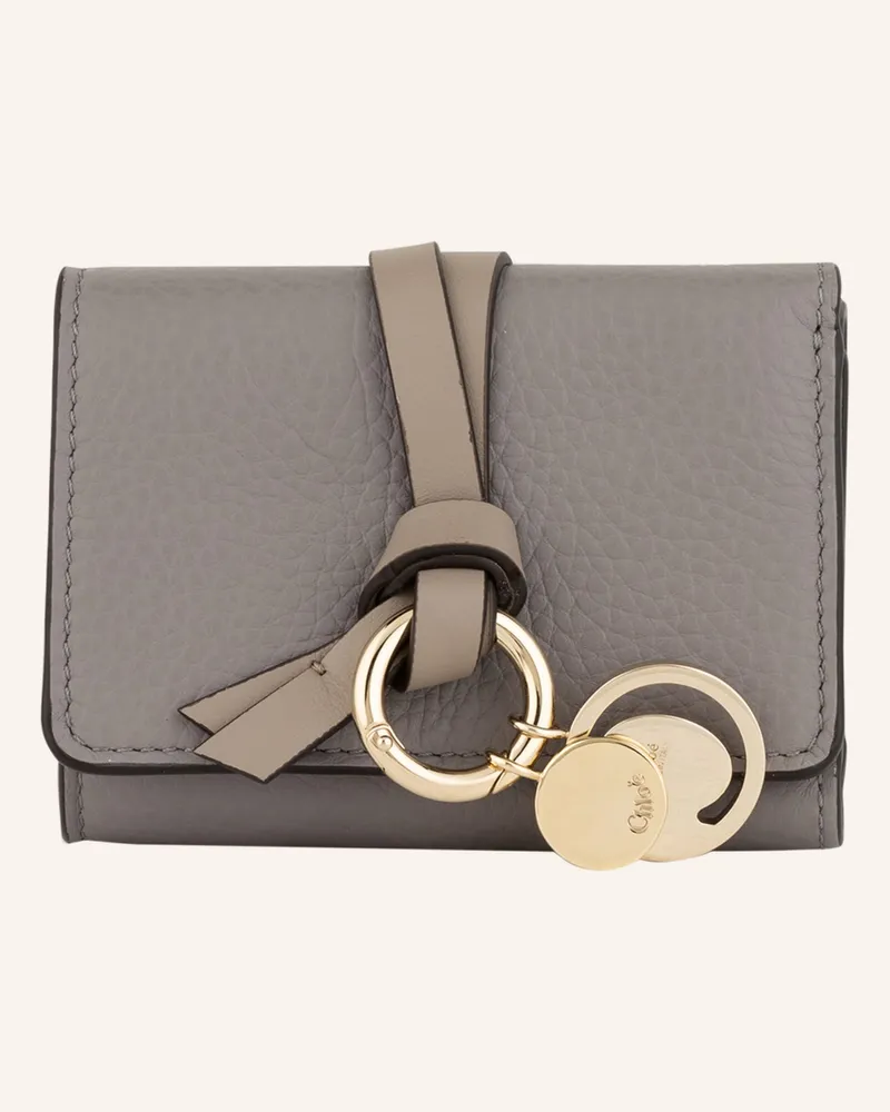 Chloé Geldbörse Alphabet grau Cashmere
