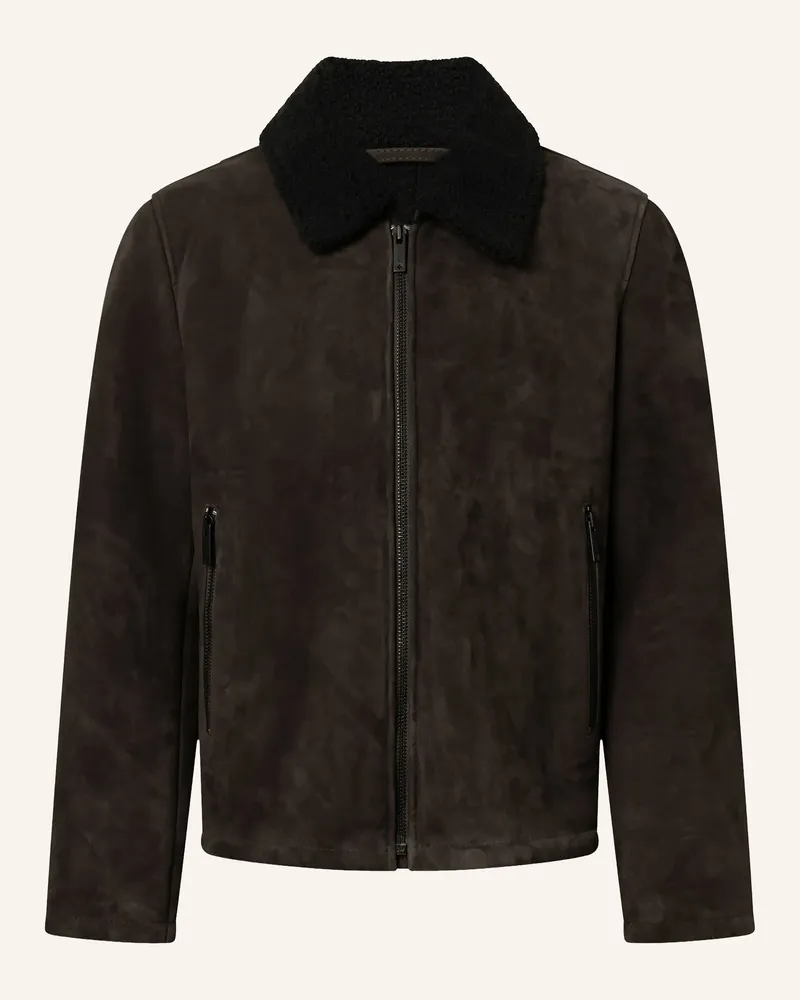 Strellson Lederjacke braun Dunkelbraun