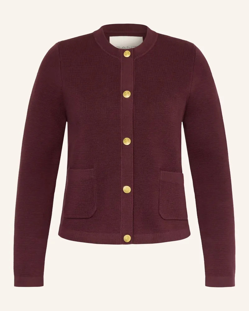 Gant Strickjacke rot Dunkelrot