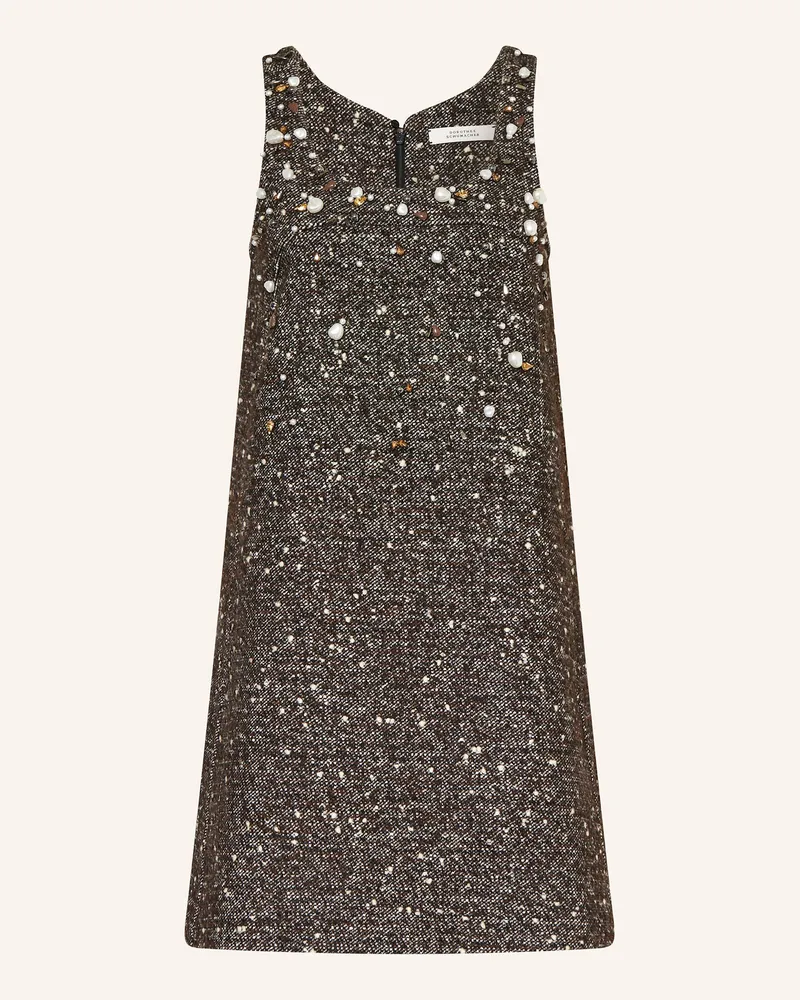 Dorothee Schumacher Etuikleid COZY ATTRACTION mit Schmucksteinen Dunkelbraun