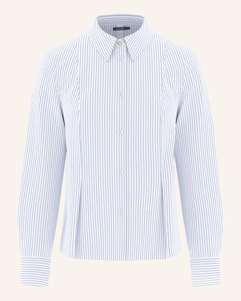 JOOP! Hemdbluse Mit Glitzergarn blau Weiss
