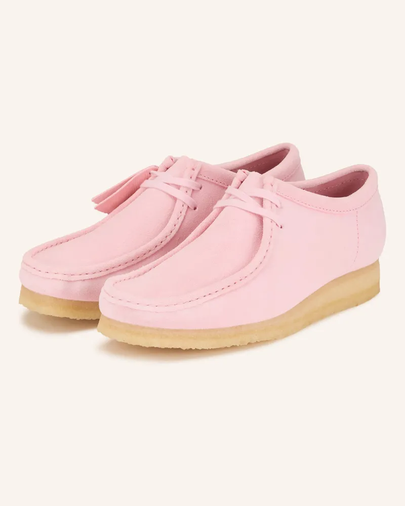 Clarks Schnürer Wallabee rosa Rosa