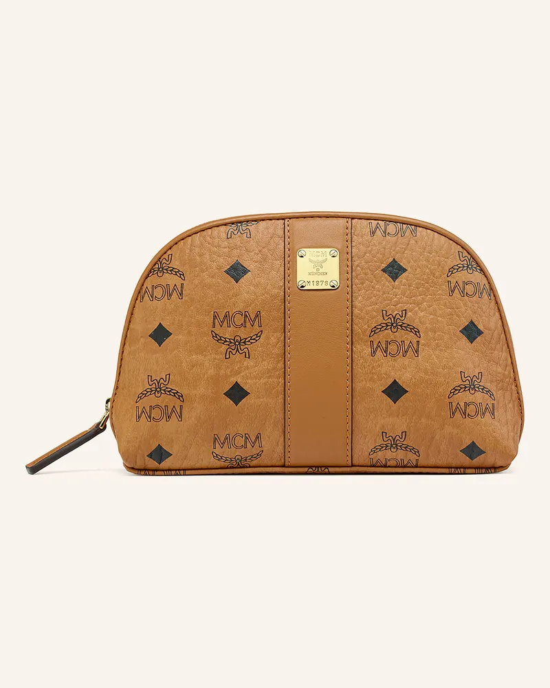 MCM Kosmetiktasche Aren braun Cognac