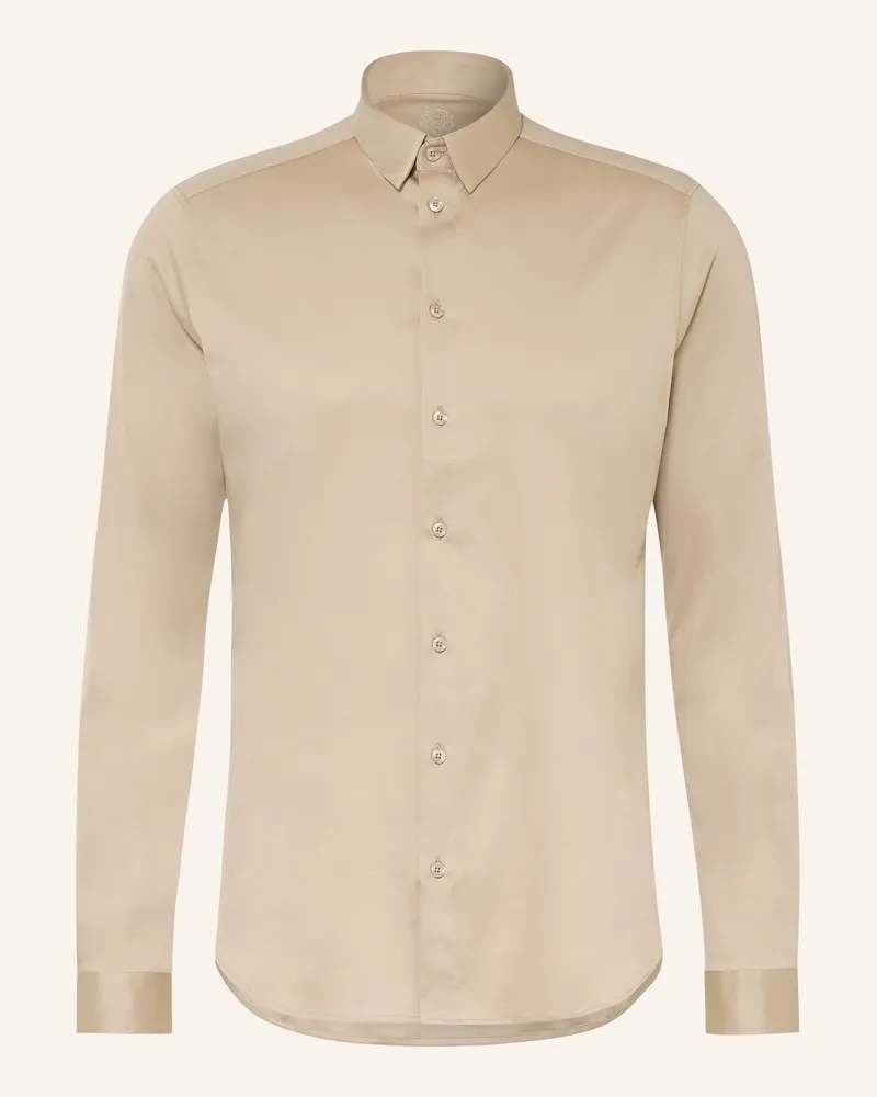 Mos Mosh Jerseyhemd Marco Extra Slim Fit beige Beige