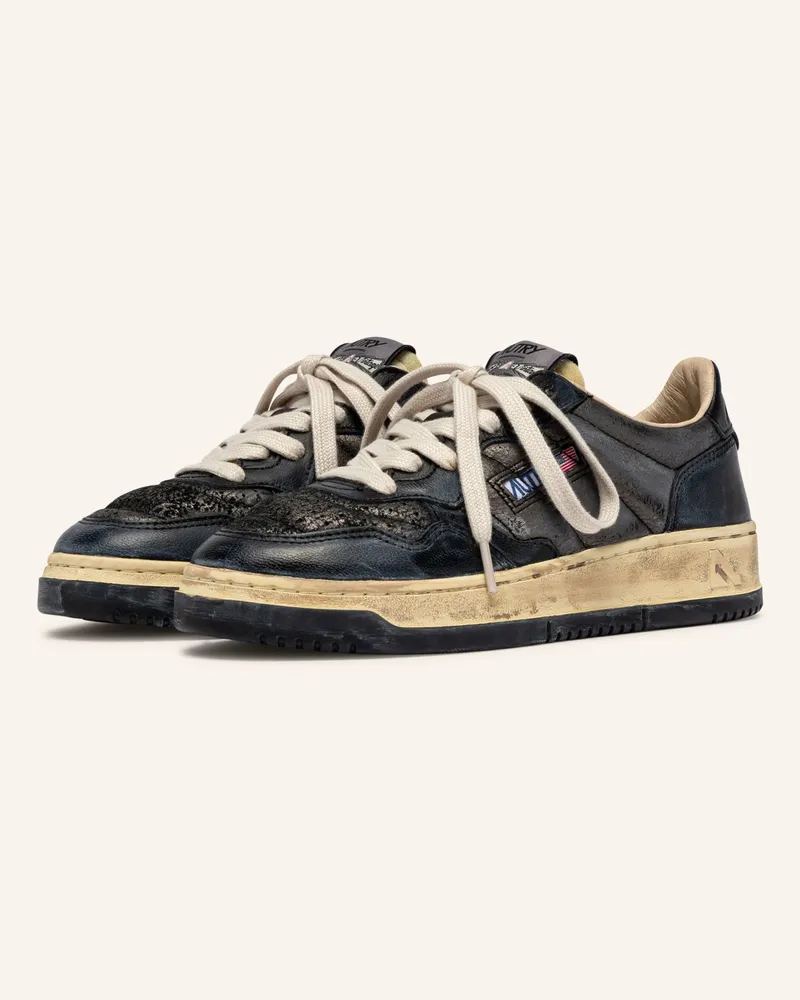 AUTRY Sneaker Super Vintage Low schwarz Dunkelblau