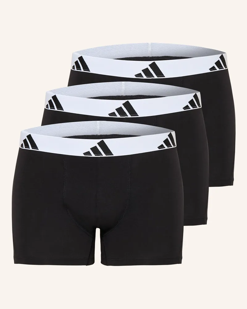 adidas 3er-Pack Boxershorts Active Flex Cotton schwarz Schwarz