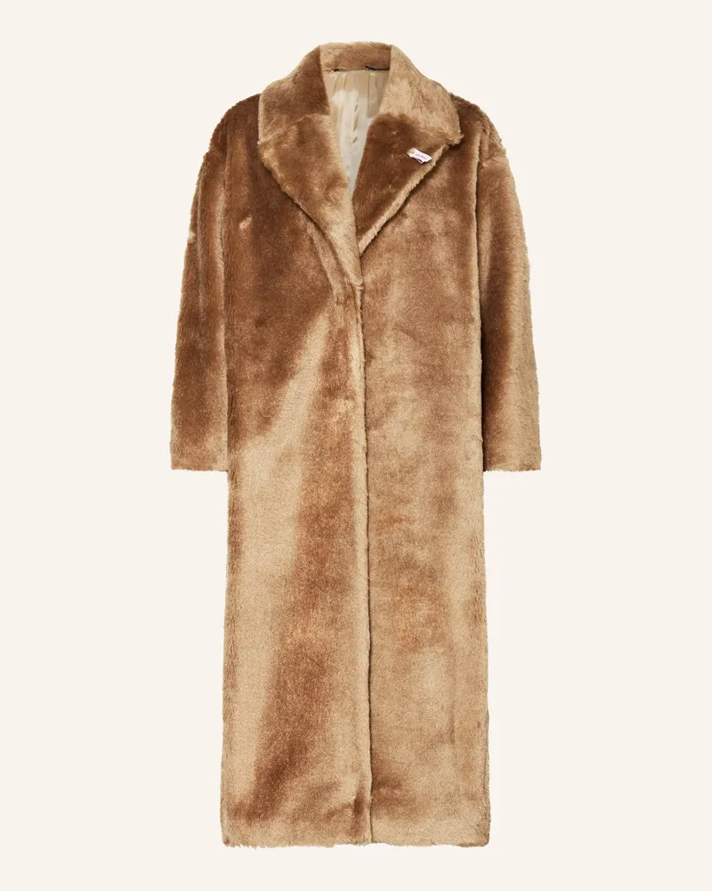 HUGO BOSS Mantel CAPONY mit Mohair Hellbraun