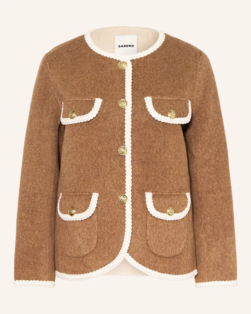 Sandro Kastenjacke Beige