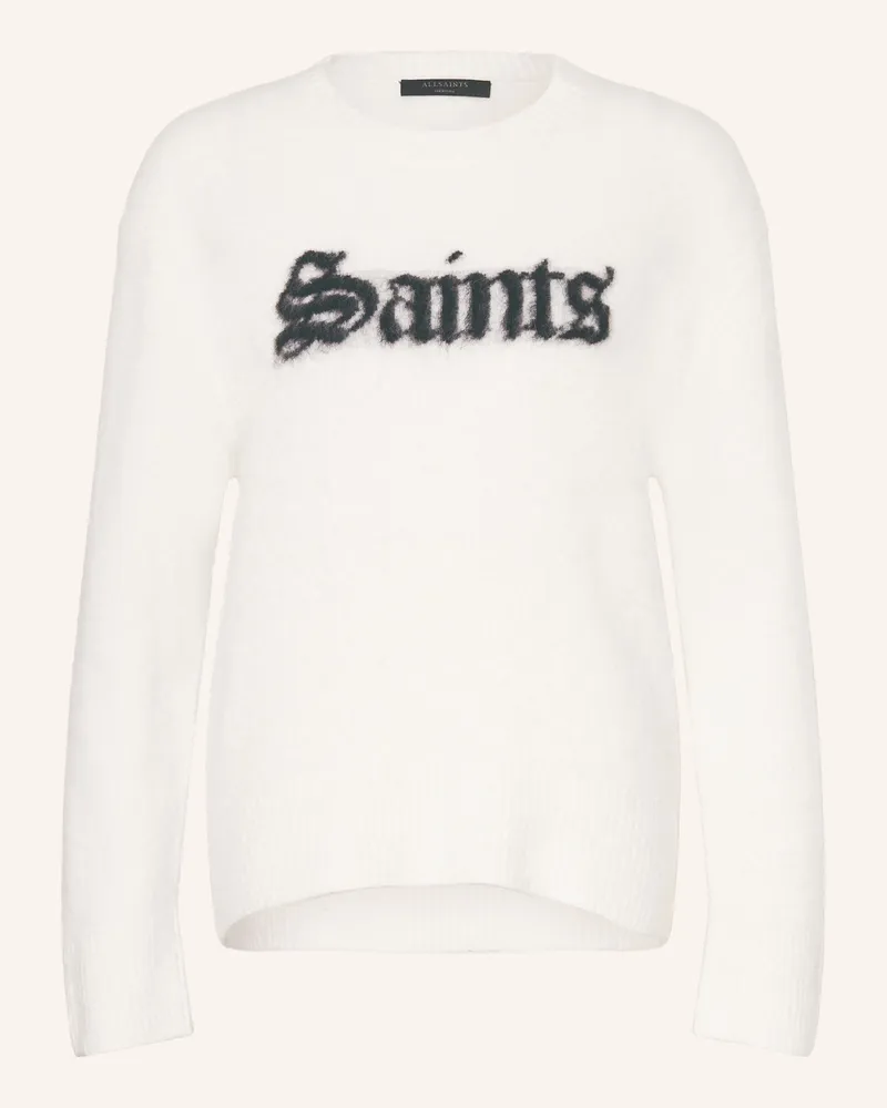 AllSaints Pullover SAINTS mit Alpaka Weiss