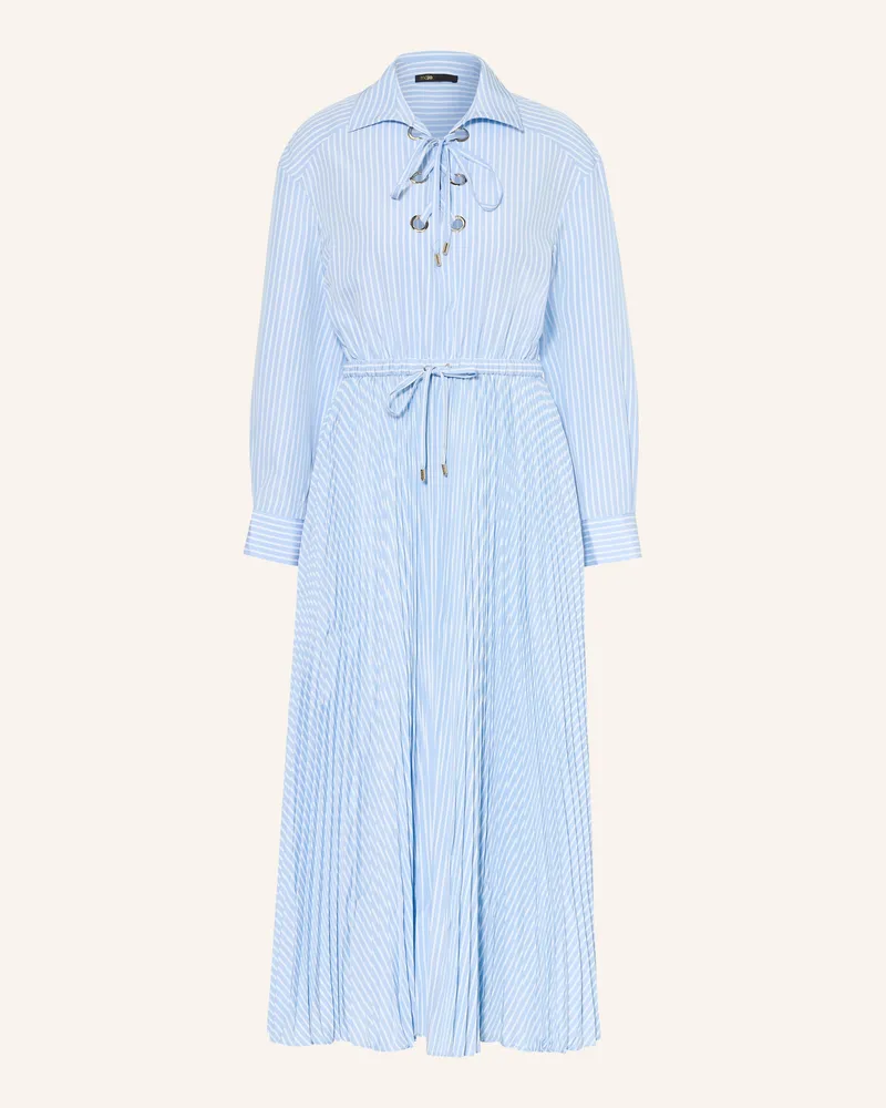 Maje Hemdblusenkleid Mit Plissees blau Hellblau