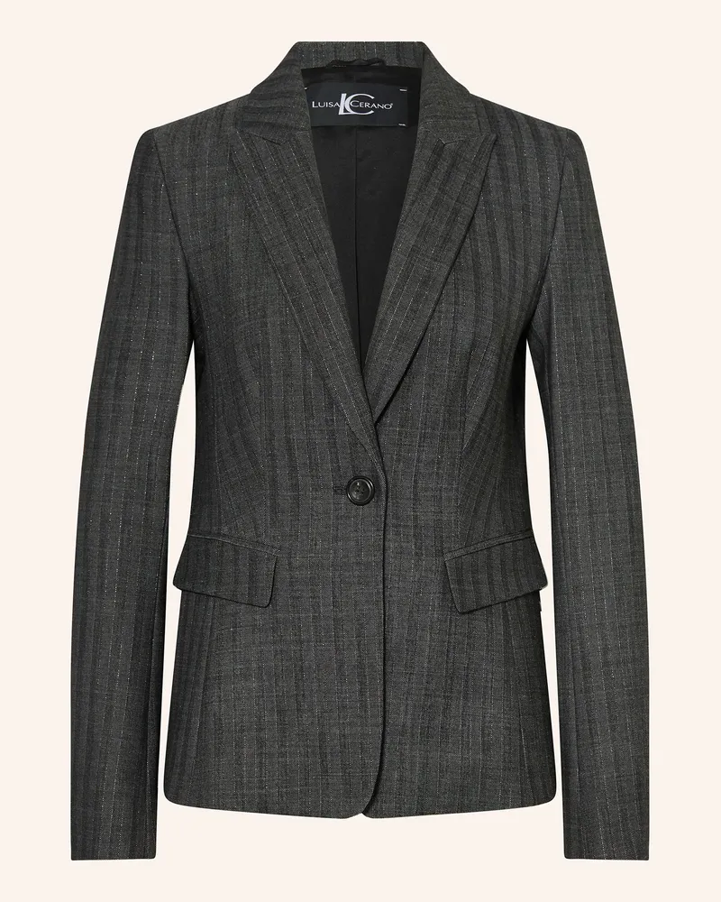 Luisa Cerano Blazer mit Glitzergarn Grau