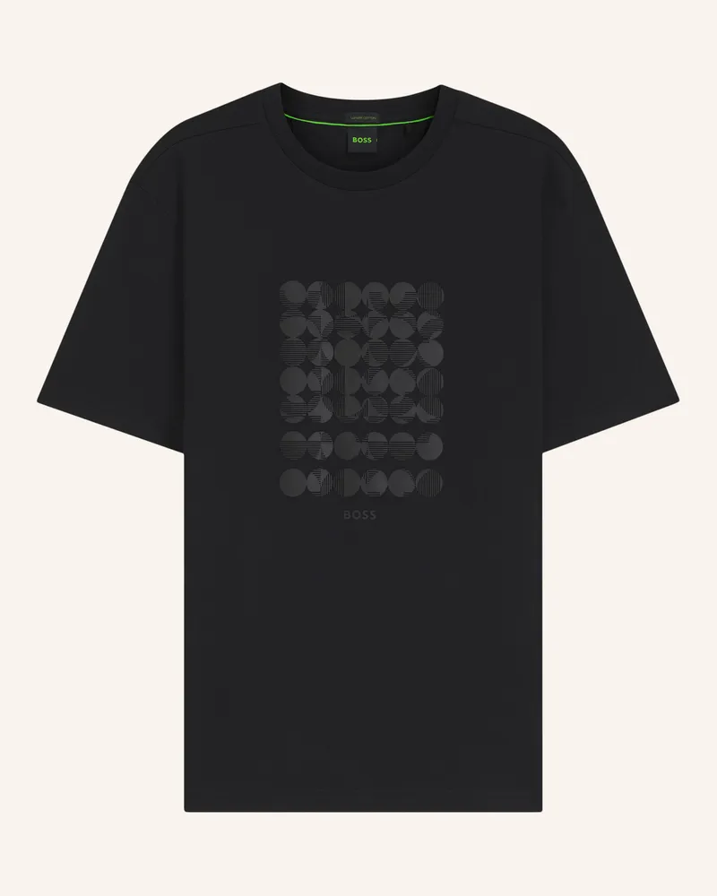 HUGO BOSS T-Shirt Tee Print Striped Cz Relaxed Fit schwarz Schwarz