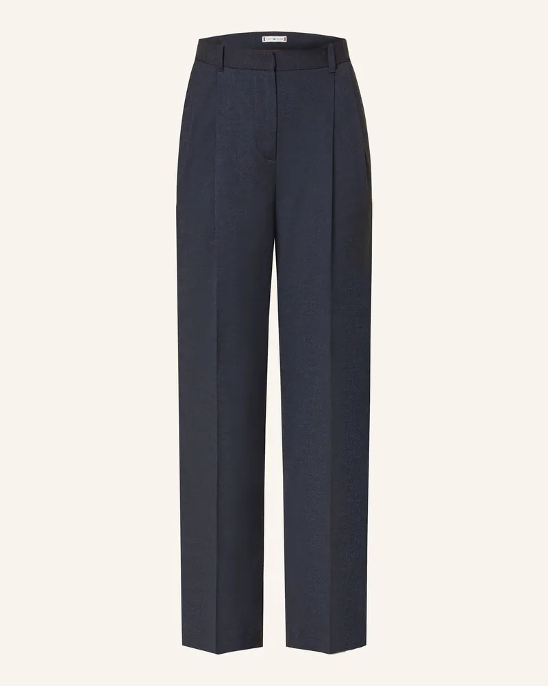 Tommy Hilfiger Flanellhose blau Dunkelblau