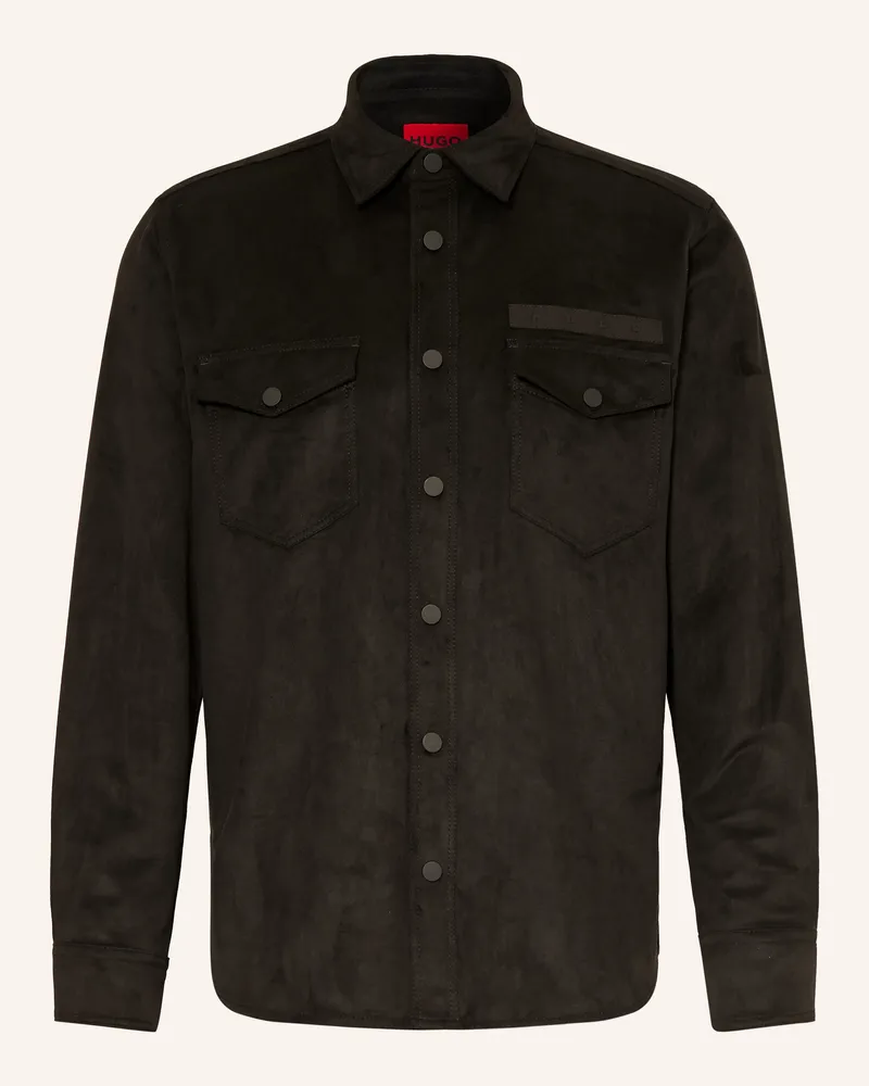 HUGO BOSS Hemd Ekel Comfort Fit schwarz Schwarz