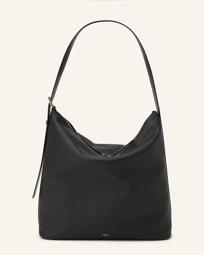 A.P.C. Schultertasche Vera Maxi schwarz Schwarz