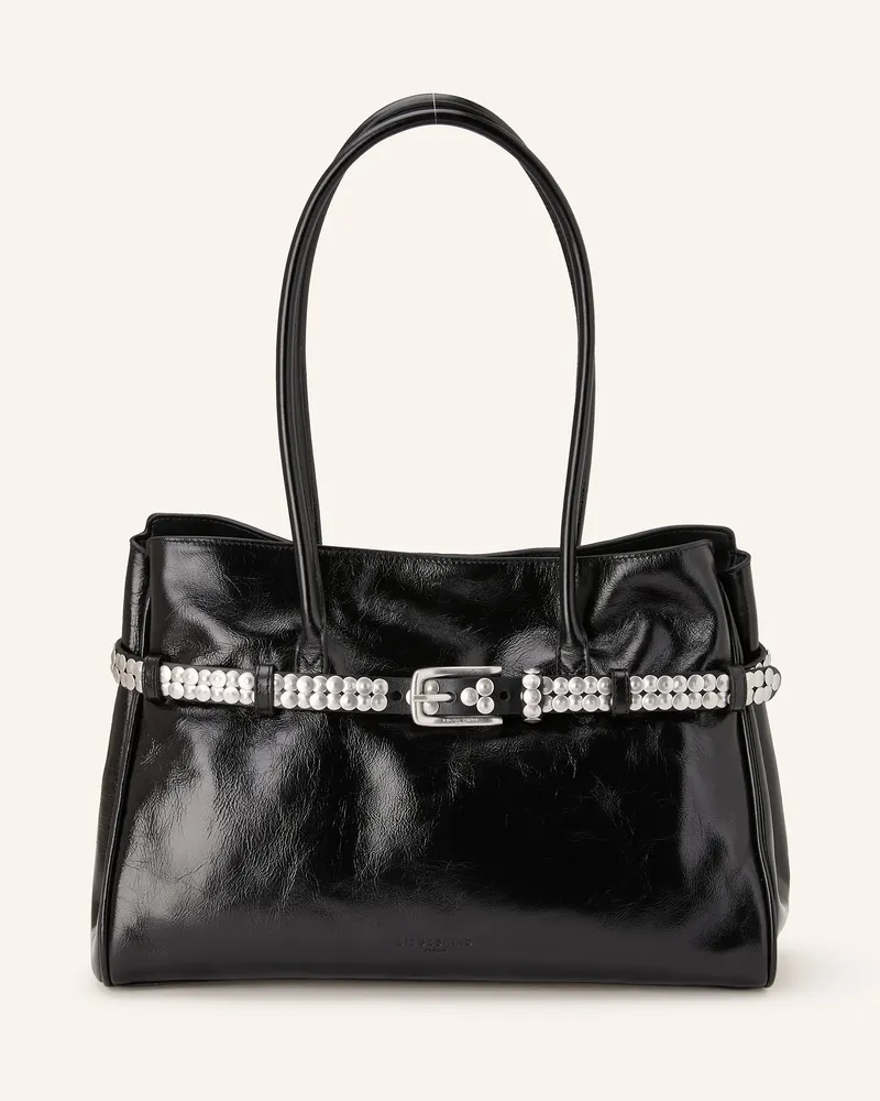 Liebeskind Schultertasche Nori Mit Nieten schwarz Schwarz