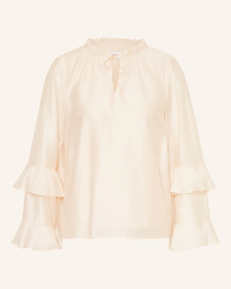 COMMA Blusenshirt mit Volants Creme