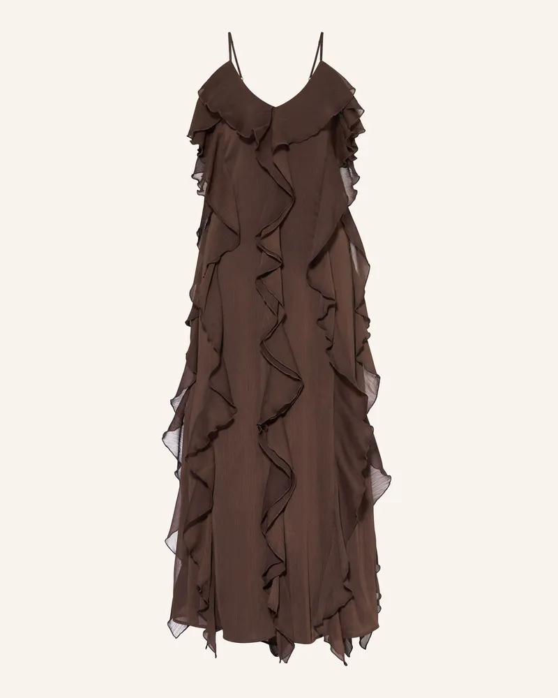 Mrs & HUGS Kleid Mit Volants braun Dunkelbraun