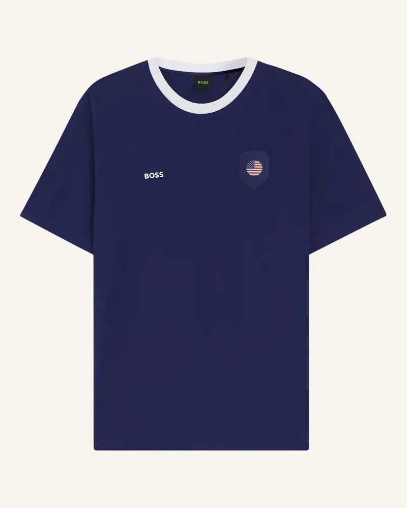HUGO BOSS T-Shirt Ts_Bb Bc Lux Tee Regular Fit blau Blau