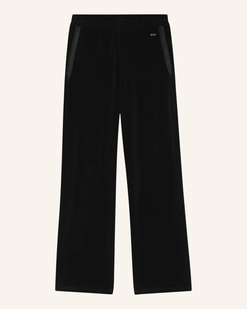 HUGO BOSS Loungewear Unterteil VELOUR_PANTS Schwarz