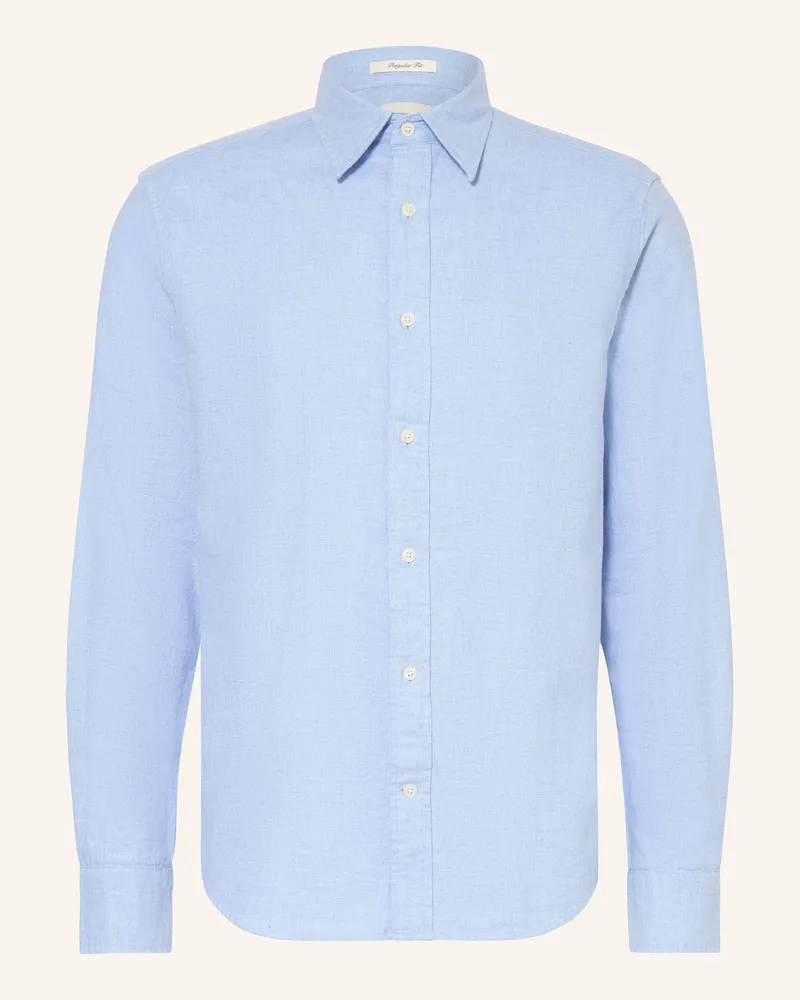 Gant Flanellhemd Regular Fit Hellblau