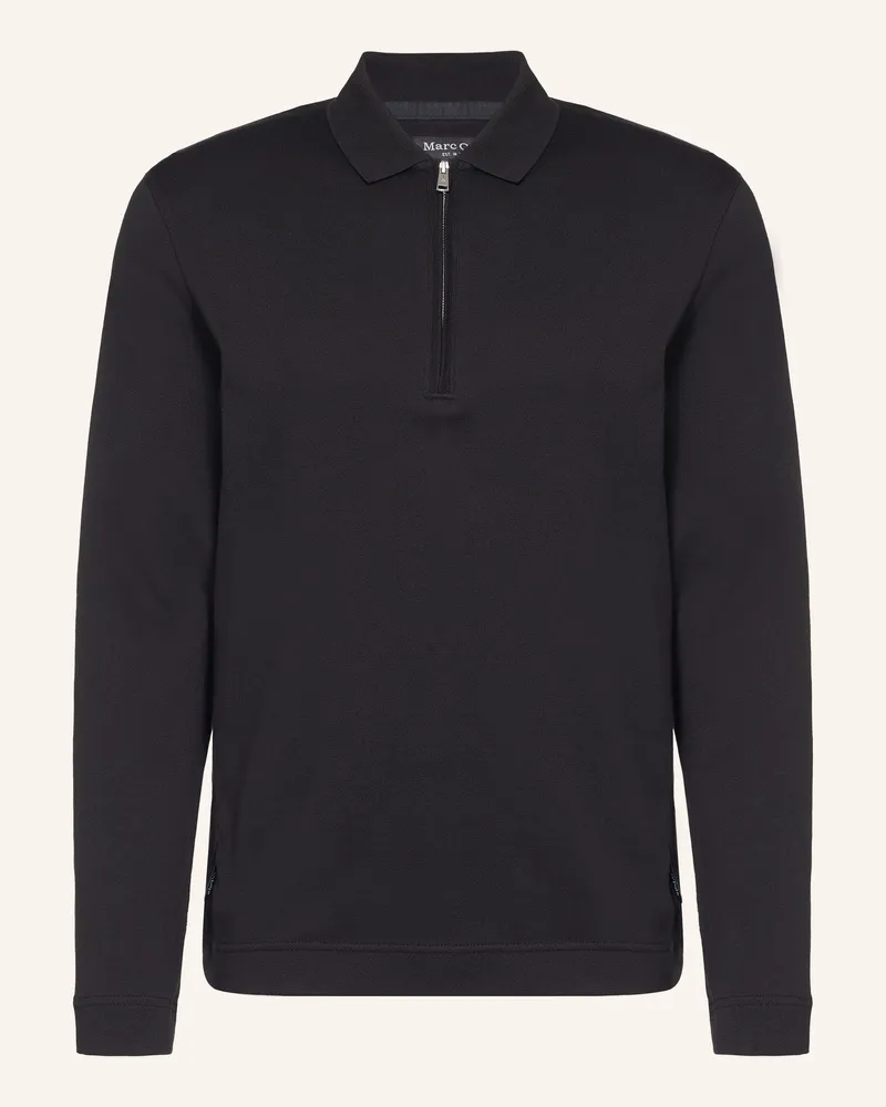 Marc O'Polo Jersey-Poloshirt Regular Fit schwarz Schwarz