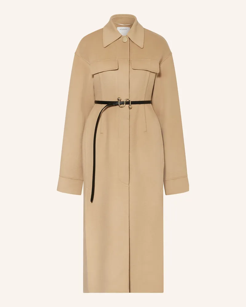 SPORTMAX Wollmantel Olio braun Camel