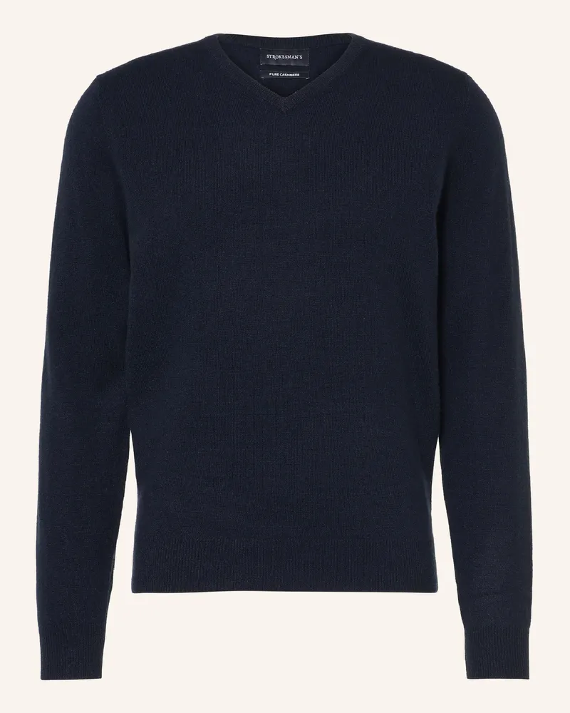 Strokesman's Strokesman Cashmere-Pullover blau Dunkelblau