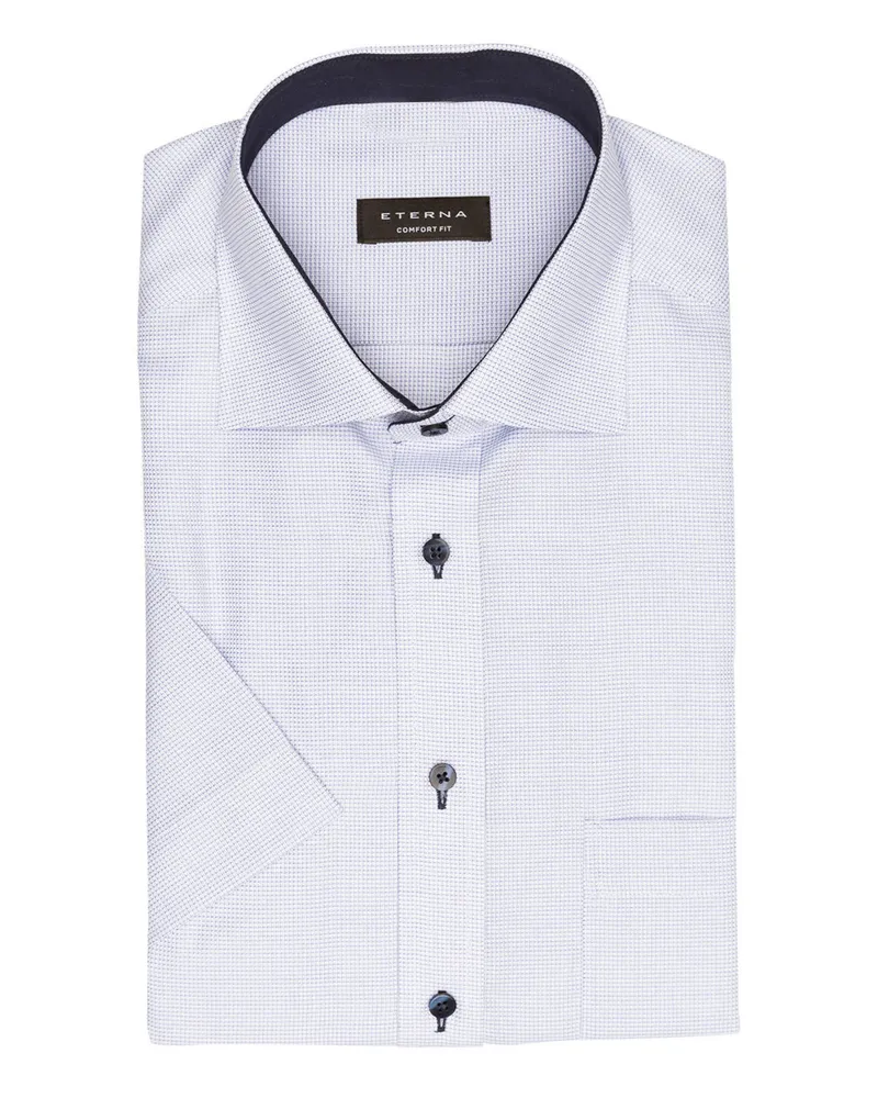 Eterna Halbarm-Hemd Comfort Fit Hellblau