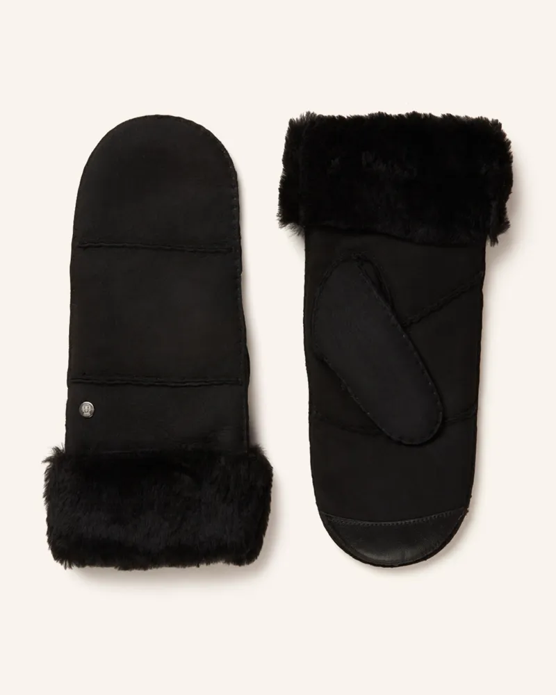 Roeckl Fäustlinge Igloo Mit Echtfell schwarz Schwarz