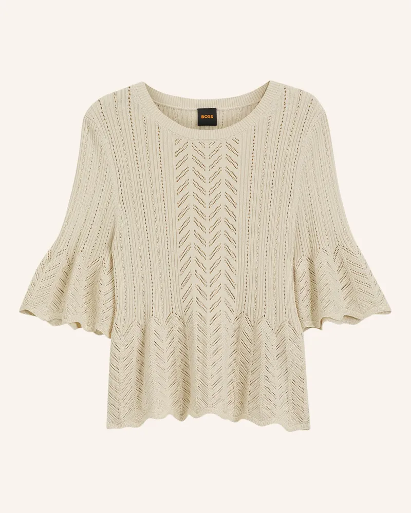 HUGO BOSS Sweater C_Farda Regular Fit gelb Beige