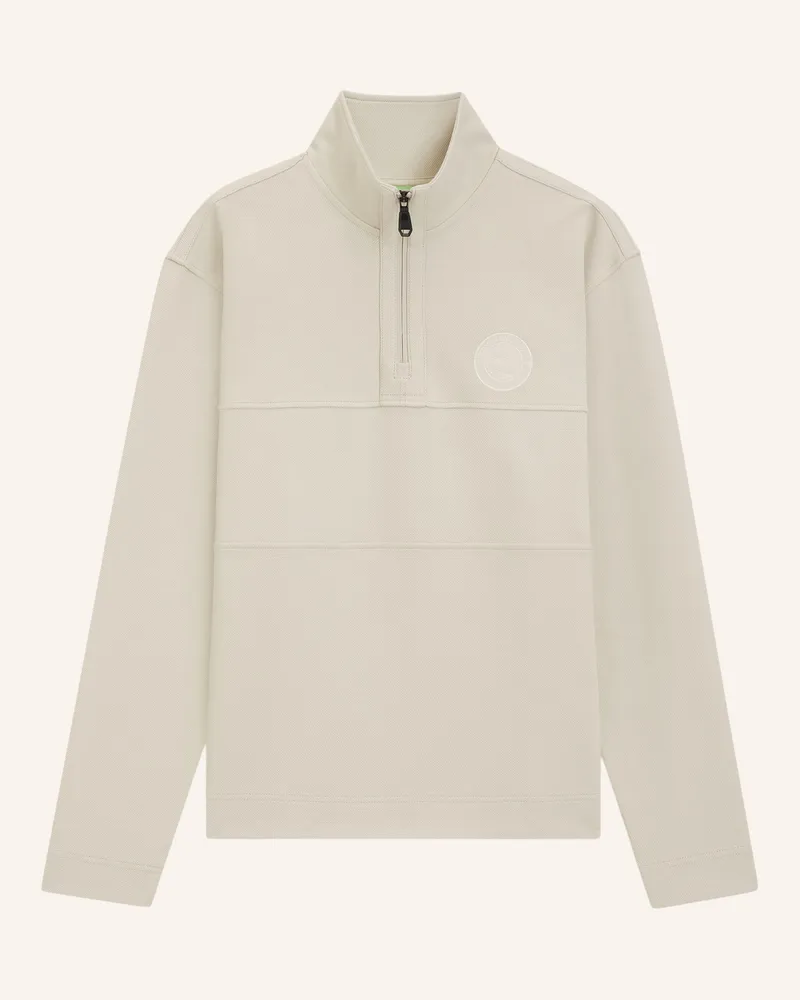 HUGO BOSS Sweatshirt SW_JOIN QZ Regular Fit Beige
