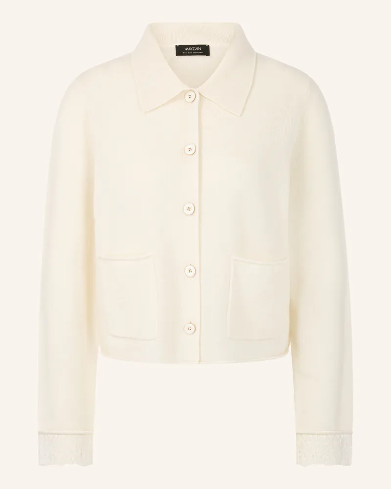 Marc Cain Strickjacke Aus Cashmere weiss Weiss