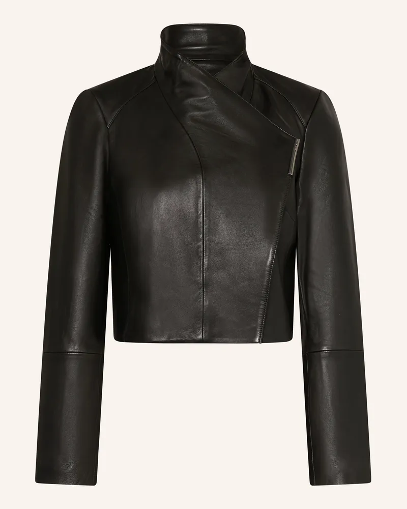 Ted Baker Lederjacke Riyoze schwarz Schwarz