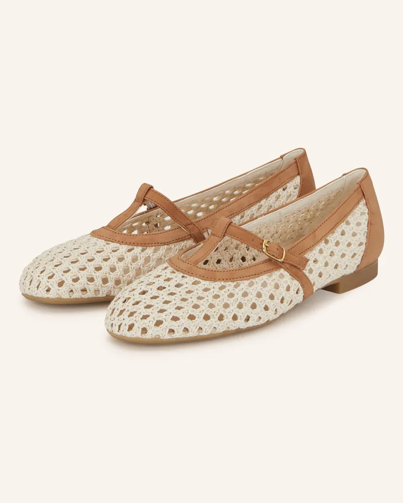 paul green Mary-Jane-Ballerinas Beige