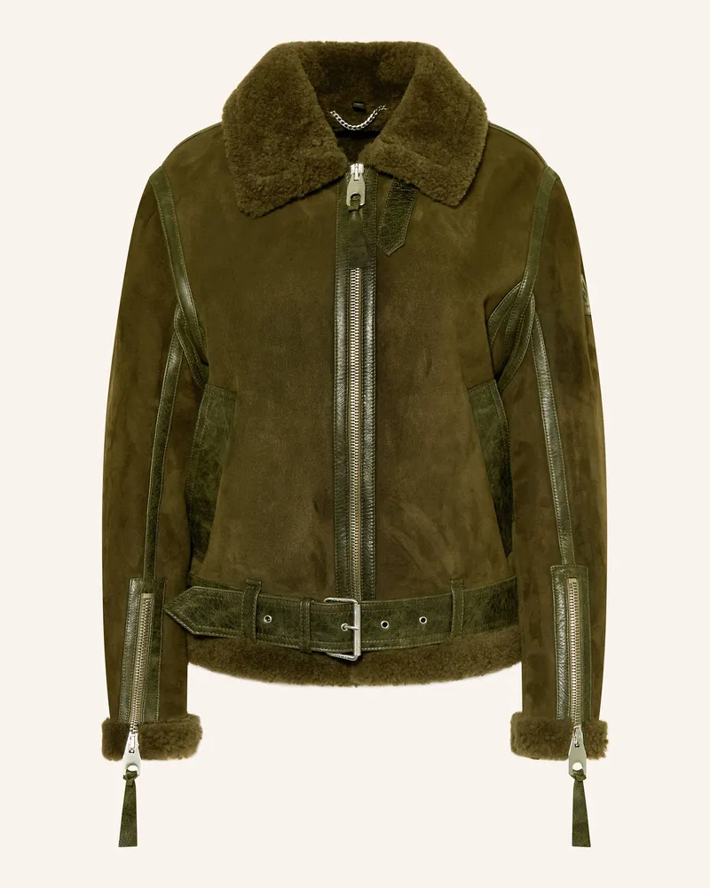 Belstaff Lederjacke ESKINE Oliv