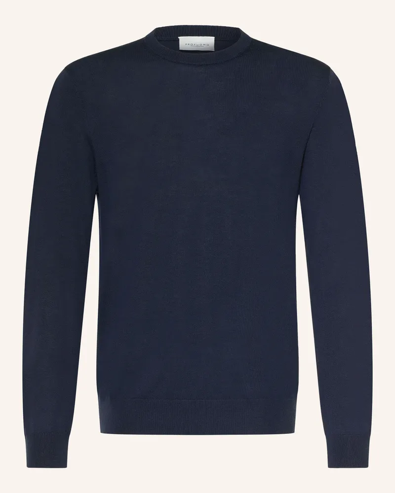 Profuomo Pullover blau Dunkelblau
