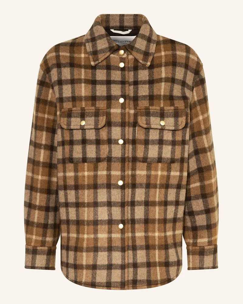 Marc O'Polo Overjacket grau Hellbraun